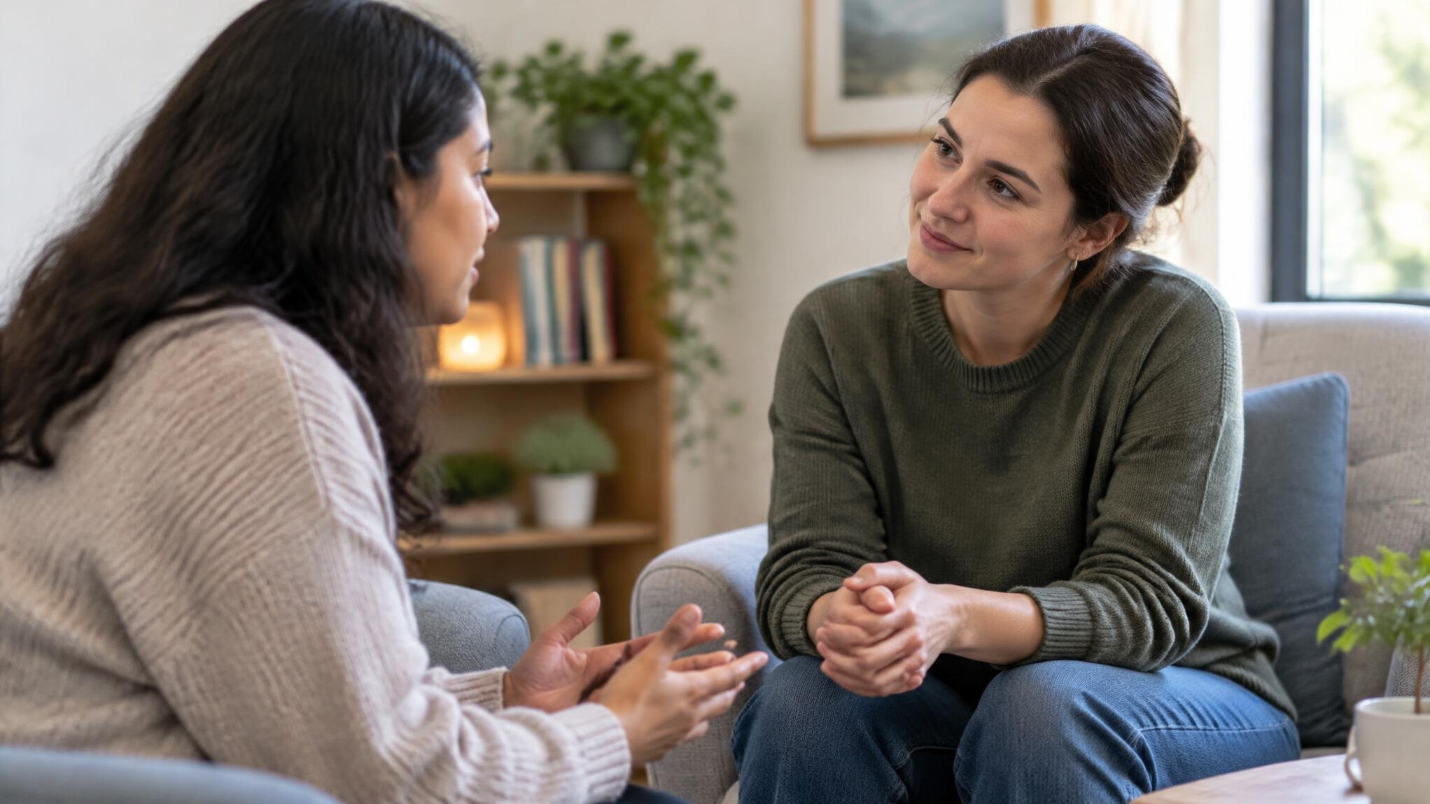 two people having empathetic conversation